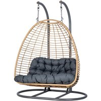 Silla colgante Ajar Gris oscuro - Hespéride - Gris pizarra
