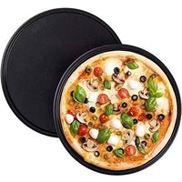 Bandeja Pizza Horno Redonda Antiadherente 33 cm Negro