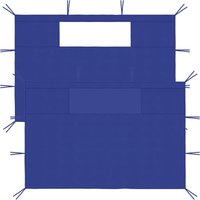 Paredes laterales de cenador con ventanas 2 unidades azul