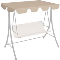 Dosel de repuesto columpio de jardín beige 188/168x145/110 cm