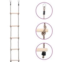 Escalera de 5 peldaños madera maciza de pino 210 cm