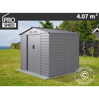 Dancover - Caseta de jardin 2,13x1,91x1,90m ProShed®, Aluminio Gris - Aluminio Gris