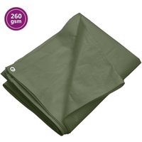 Lona HDPE verde 260 g/m² 6x6 m