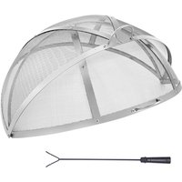 VEVOR Parachispas para Brasero 762 mm Alambrera de Brasero de Acero Inoxidable Rejilla de Protección contra Chispas de Fuego Protector de Chispas de