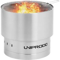 Uniprodo - Fire Bowl - Hecho de acero inoxidable - con óxido de la parrilla - 50 x 50 x 45 cm