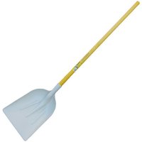 Outils Perrin - Pala de plástico blanca con mango de tubo recto