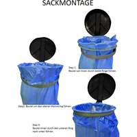 Quick Star - Soporte para bolsas de basura con 4 ruedas 120 litros