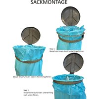 Quick Star - Soporte para bolsas de basura de 120 litros Contenedor de residuos