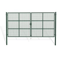 Casanoov - Puerta batiente de malla metálica 4m olga 400B200 Verde