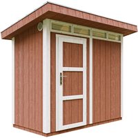 Caseta para jardín paneles a base de madera lp SmartSide 3m2 con suelo y baldosas bituminosas- Cobertizo exterior L161xA294xA239 cm- Casetas para