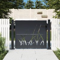 Furniture Limited - Puerta de jardín acero gris antracita diseño