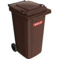 Cubo de basura grande 240l hdpe marrón móvil según en 840 Sulo