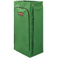 Rubbermaid - Bolsa de vinilo de gran capacidad para carros de limpieza, verde, 128 l