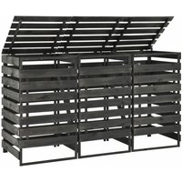 Prolenta Premium - Maison du'Monde - Cobertizo triple cubos basura madera pino