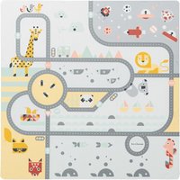 Alfombra bebe infantil y de juego carretera amarillo diseño puzzle espuma EVA niños