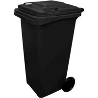 JARDIN202 - Contenedor de Basura Reciclables de Colores con Ruedas 240L 240 L (Negro)