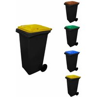 Jardin202 - Contenedor de basura reciclables Ecodiseño 120L 2 ruedas