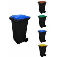 Jardin202 - Contenedor de basura reciclables Ecodiseño 120L 2 ruedas