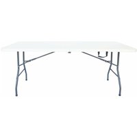 Habitat Et Jardin - Mesa de jardín plegable Foldy - 180 x 74 x 74 cm - Blanca