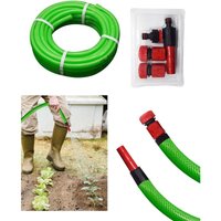 JARDIN202 - Kit de Manguera Mallalatex: Flexible en Tamaños de 15 mm x 5/8 en 20m, 25m y 50m - Ideal para Jardinería 15 X 5/8 (20 METROS) -