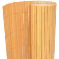Valla de jardín de doble cara PVC amarilla 90x500 cm