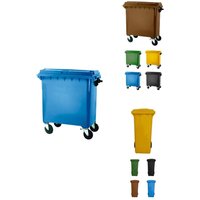 Jardin202 - Contenedor de Basura Reciclables de Colores con Ruedas Mango antideslizante