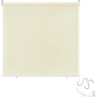 Aufun - Estor exterior enrollable para balcón 140 x 140 cm, protección contra los rayos uv, con función térmica reflectante para ventanas y puertas,