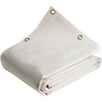 Tecplast - Lona de Ocultación 4x4 m de color Blanco Crema - 8 años de calidad 640BV - Mampara opaca de pvc - Mampara para jardín