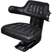 Asiento de tractor con suspensión negro