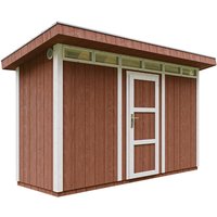 Caseta para jardín paneles a base de madera lp SmartSide 4,3 m2 con suelo y baldosas bituminosas- Cobertizo exterior L161xA294xA239 cm- Casetas para