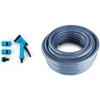 Manguera de riego flexible de 15 mm: kit completo con accesorios de riego Longitud 20m Verde TrendyFlair