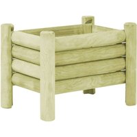 Arriate de madera de pino impregnada 60x40x42 cm
