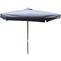 Concept-usine - Parasol cudrado de madera 3x3 m gris palawan - Gris