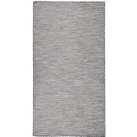 Maisonchic - Alfombra de exterior de tejido plano rectangular marrón y negro 80x150 cm BHT22983