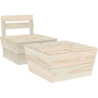 Prolenta Premium - Maison du'Monde - Juego de muebles de jardín 2 piezas madera de