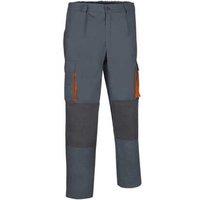 Valento - Pantalón multibolsillos en colores combinados Darko l Gris cemento / Gris carbón / Naranja fiesta - Gris cemento / Gris carbón / Naranja