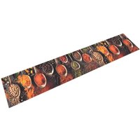Alfombra de cocina lavable terciopelo cuchara especias 60x300cm