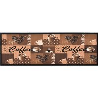 Alfombra de cocina lavable Coffee marrón 60x300 cm