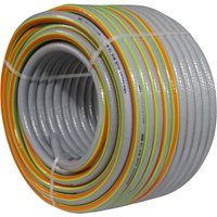 Manguera tricotaqua, manguera de uso doméstico, 19 mm x 50 m, flexible, pvc, libre de tóxicos gris - keroppa