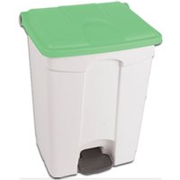 Papelera con pedal y tapa verde
