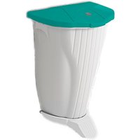 Papelera paredes con pedal y tapa verde