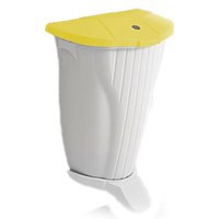 Papelera paredes con pedal y tapa amarilla