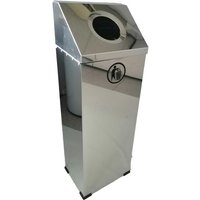 Papelera acero inox con tapa basculante