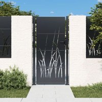 Furniture Limited - Puerta de jardín acero gris antracita diseño