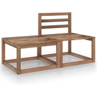 Set de muebles de jardín 2 pzas madera pino impregnada marrón