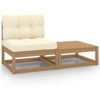 Prolenta Premium - Maison du'Monde - Set de muebles de jardín 2 pzas cojines madera