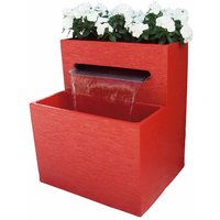 Anaparra - Fuente de jardín denise 60x51x72 cm. hormigón piedra. Rojo.