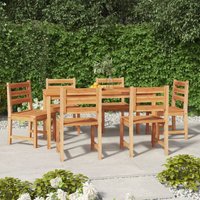 Maisonchic - Juego de comedor de jardín 7 piezas Conjunto de muebles de jardín madera maciza de teca ES49051A