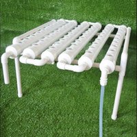 Senderpick - Kit de cultivo hidropónico, 1 capa, 54 plantas, tubo hidropónico de pvc, 6 tubos, sistema hidropónico, sistema de cultivo con agua,