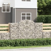 Cestas de gaviones 6 uds forma de arco hierro 200x30x120/140 cm